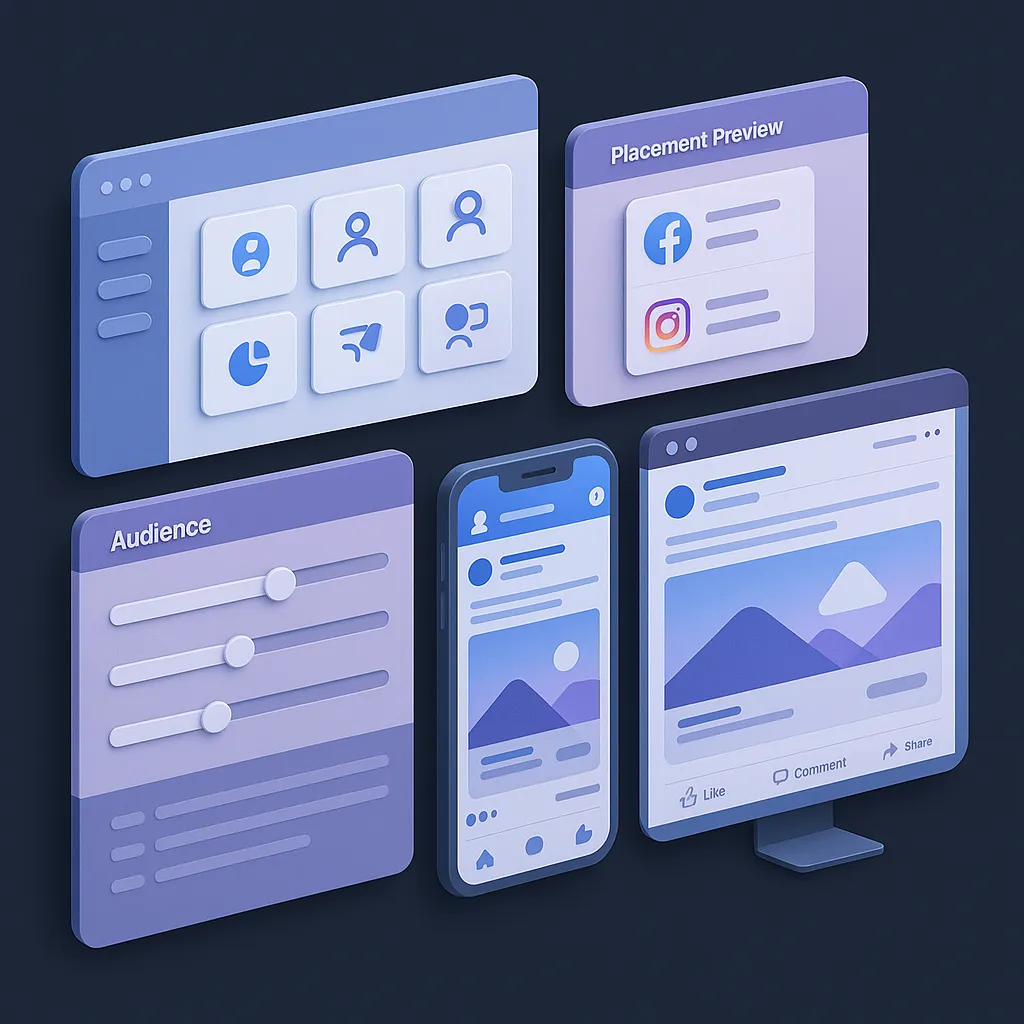 Instagram and Facebook ad results dashboard