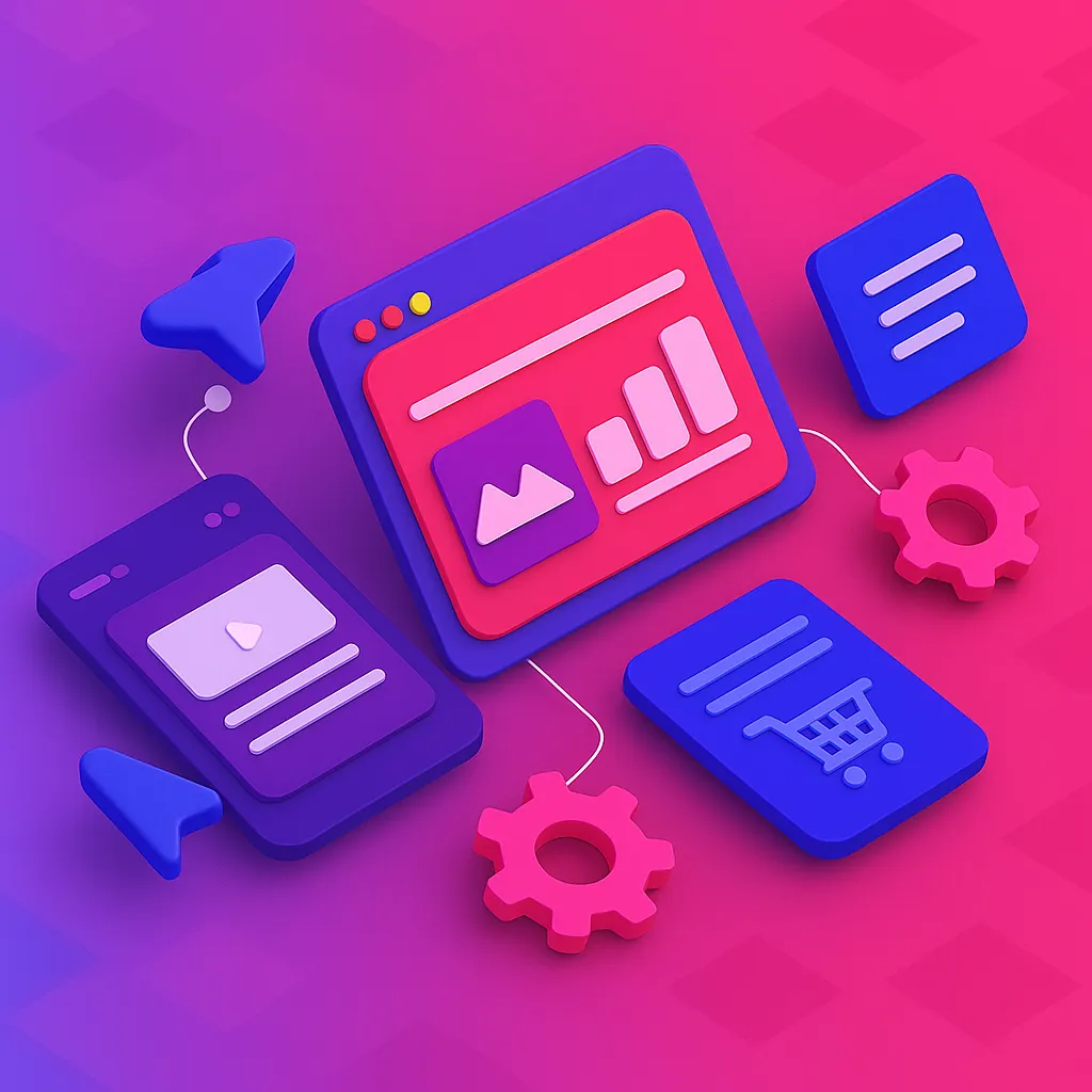 Website Design Services Custom website design layout with responsive UX components