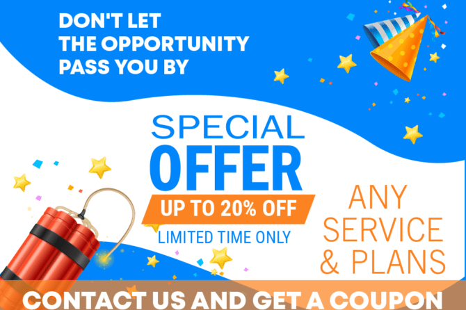 Don’t  let the opportunity pass you by. Special Offer