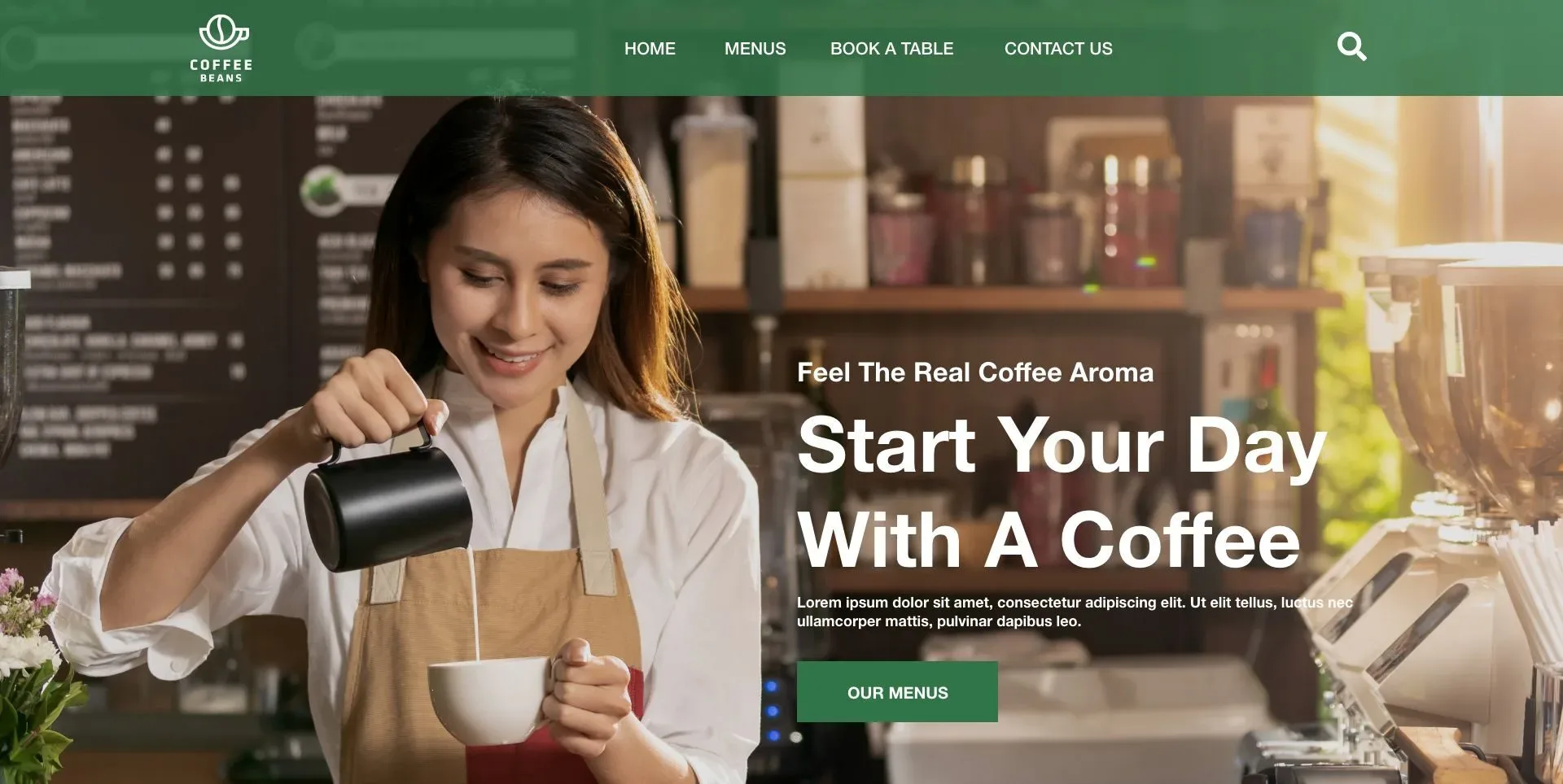 Coffee Shop Website Design