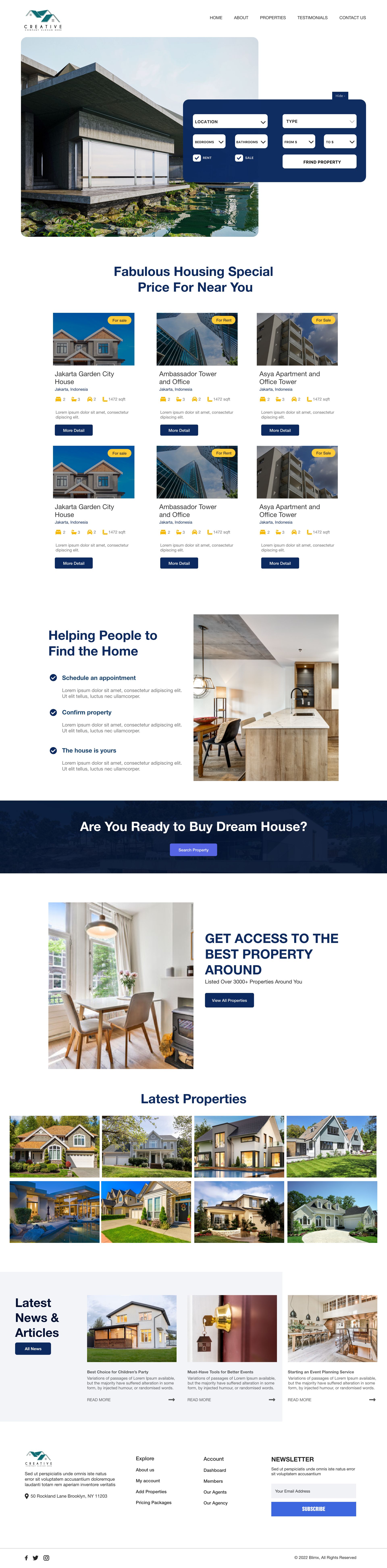 Fabulous Home Website Design