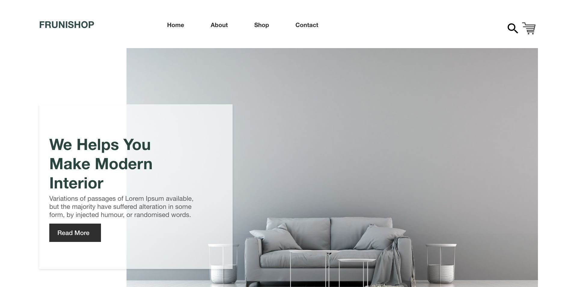 Home Furniture Website Design