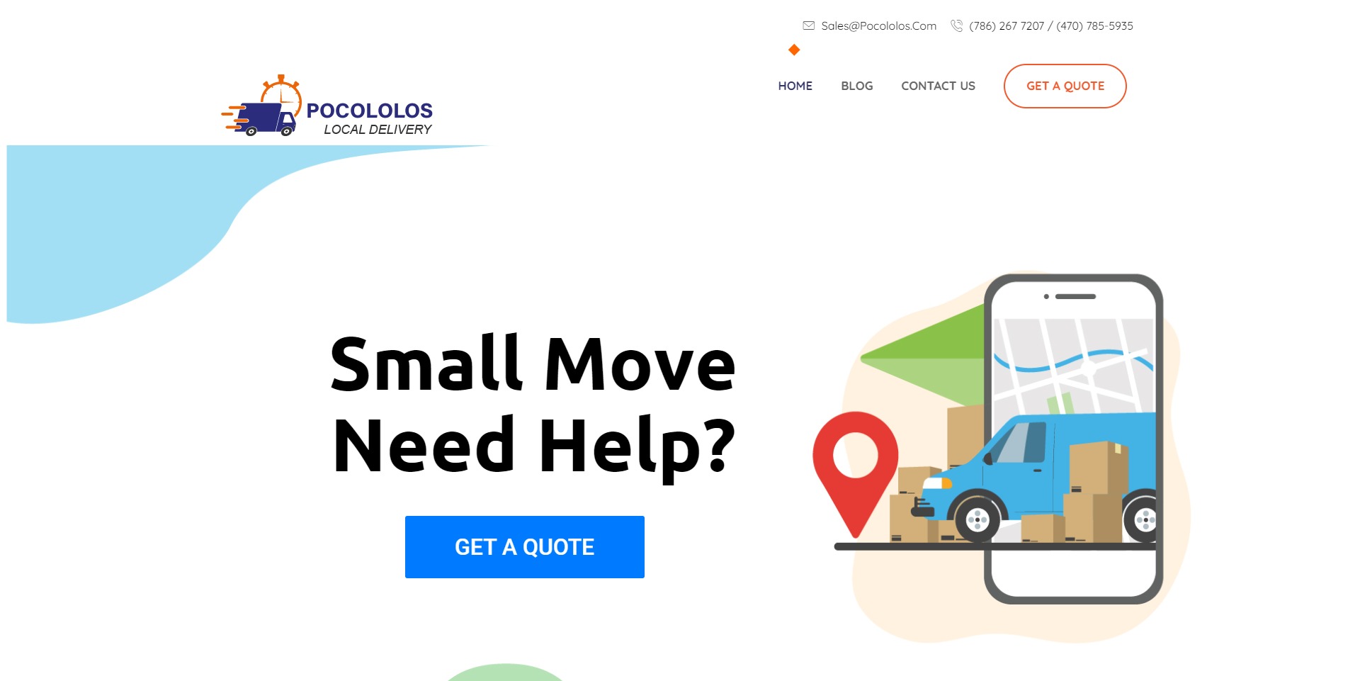 Local Delivery Services Website Design