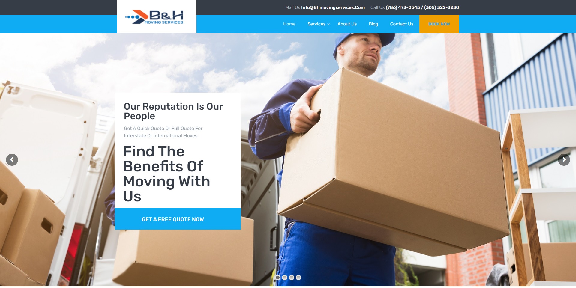 Moving Services Website Design