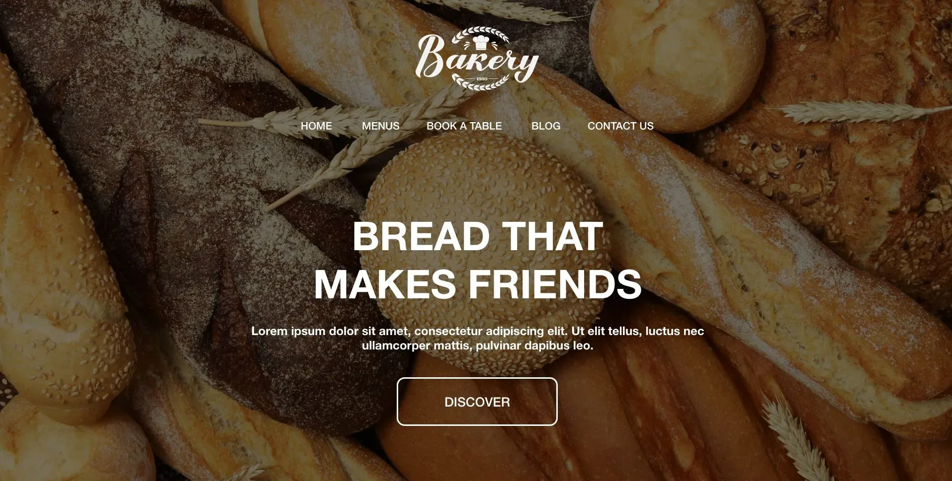 Bakery Food Website Design