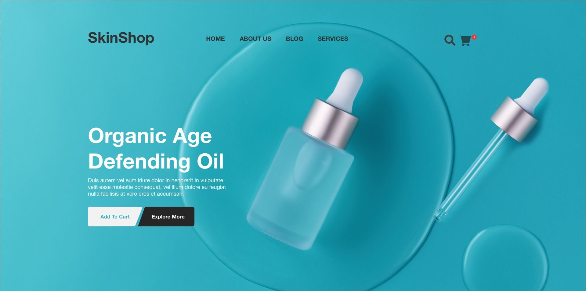 Cosmetics Shop Website Design