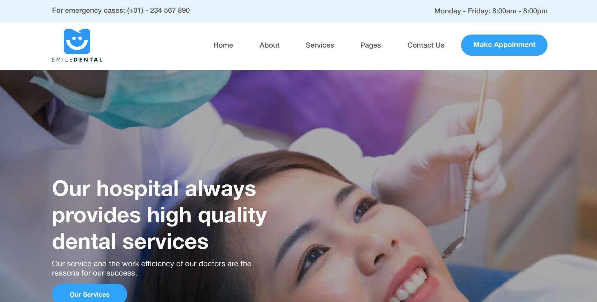 Dental Services Website Design