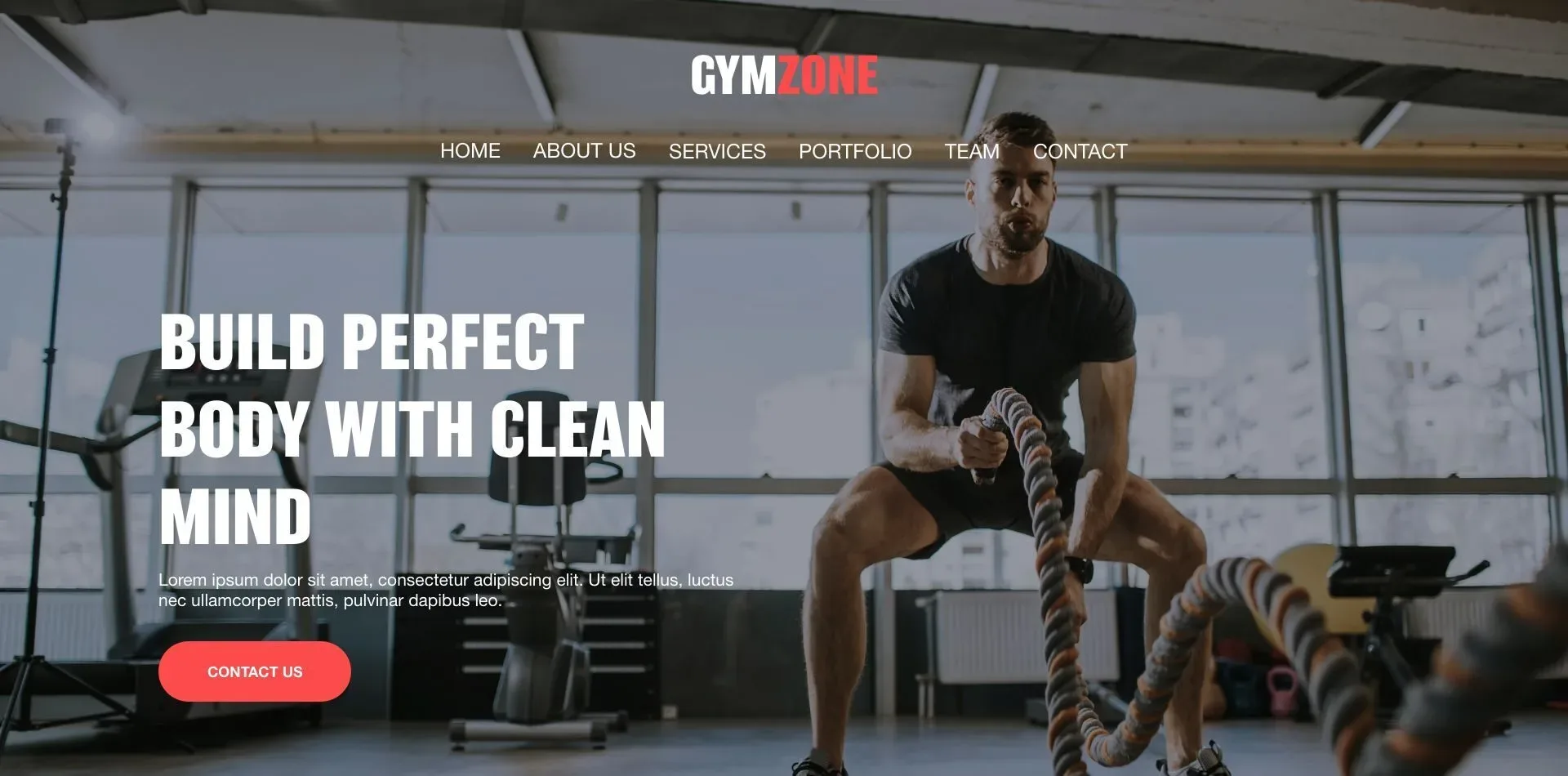 Gym Zone Website Design