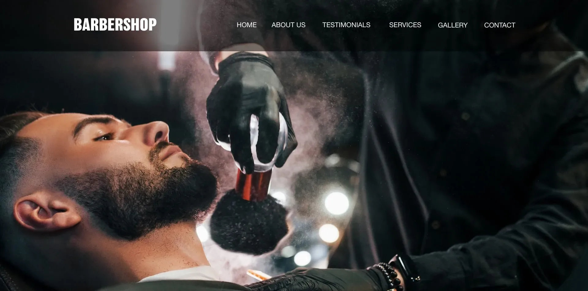 Haircut And Beard Website Design