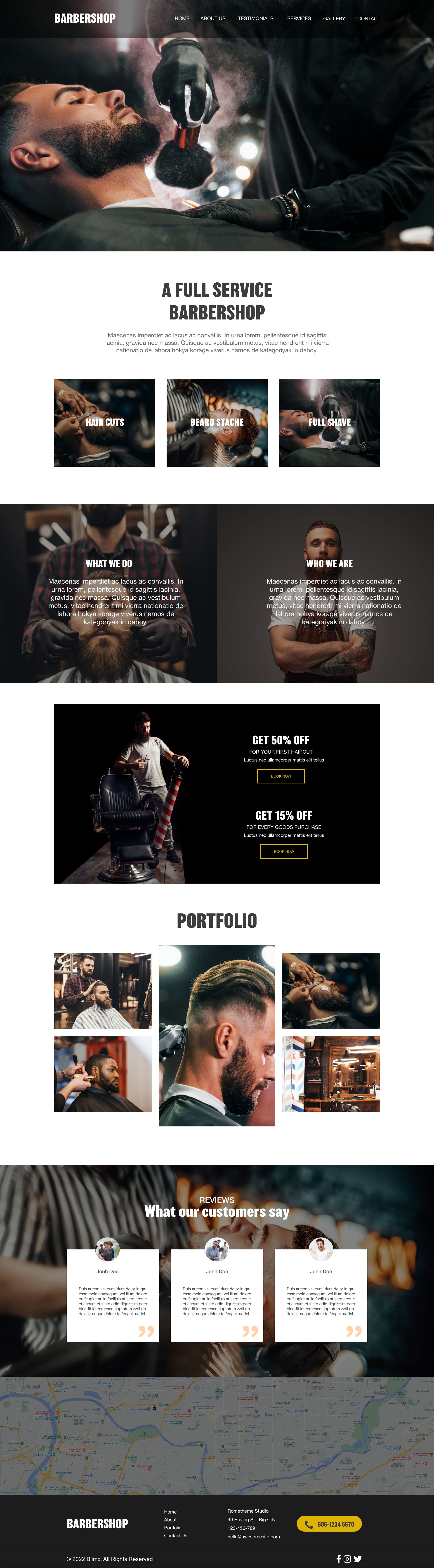 Haircut And Beard Website Design