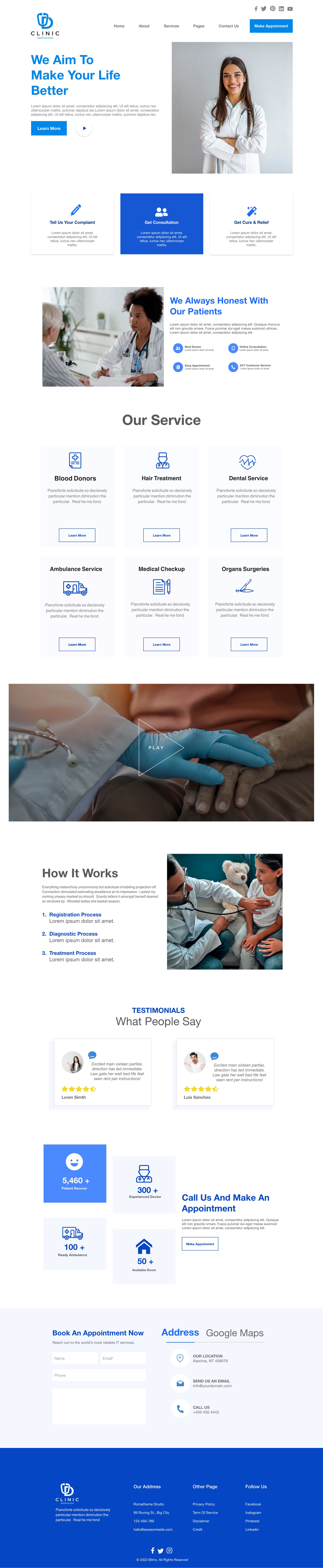 Health Center Website Design