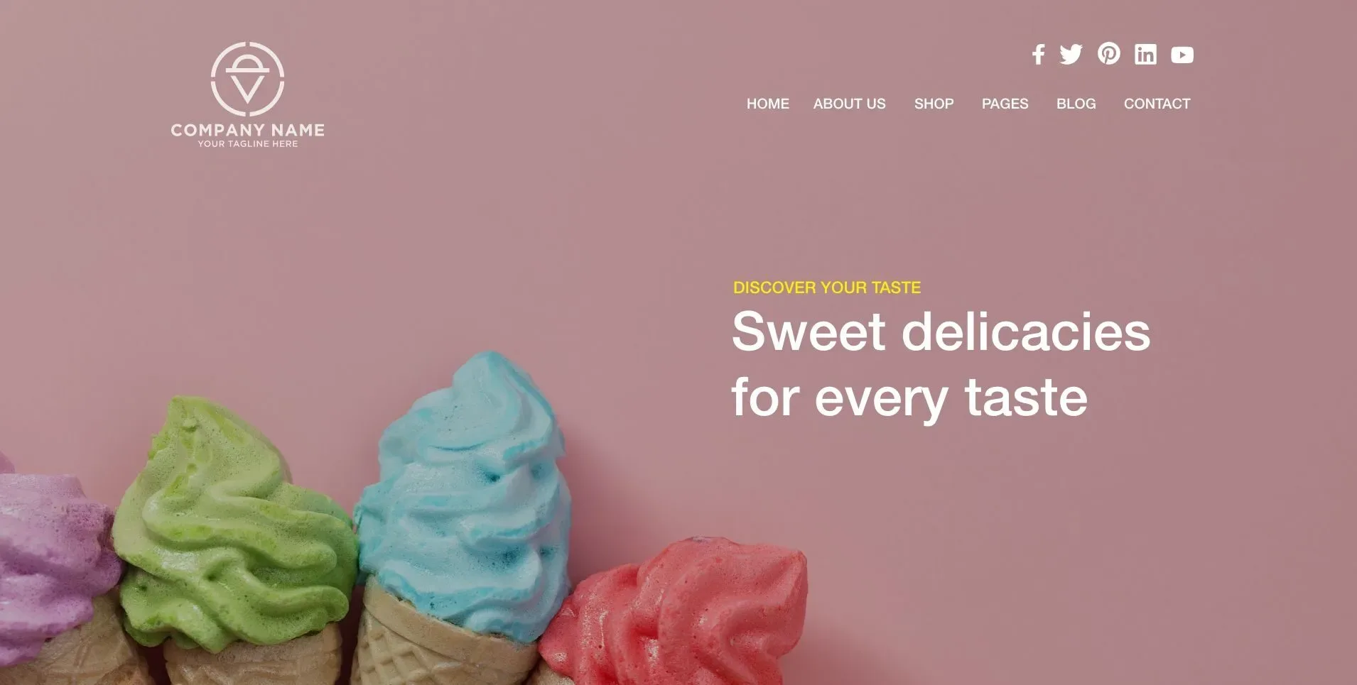Ice Cream Shop Website Design