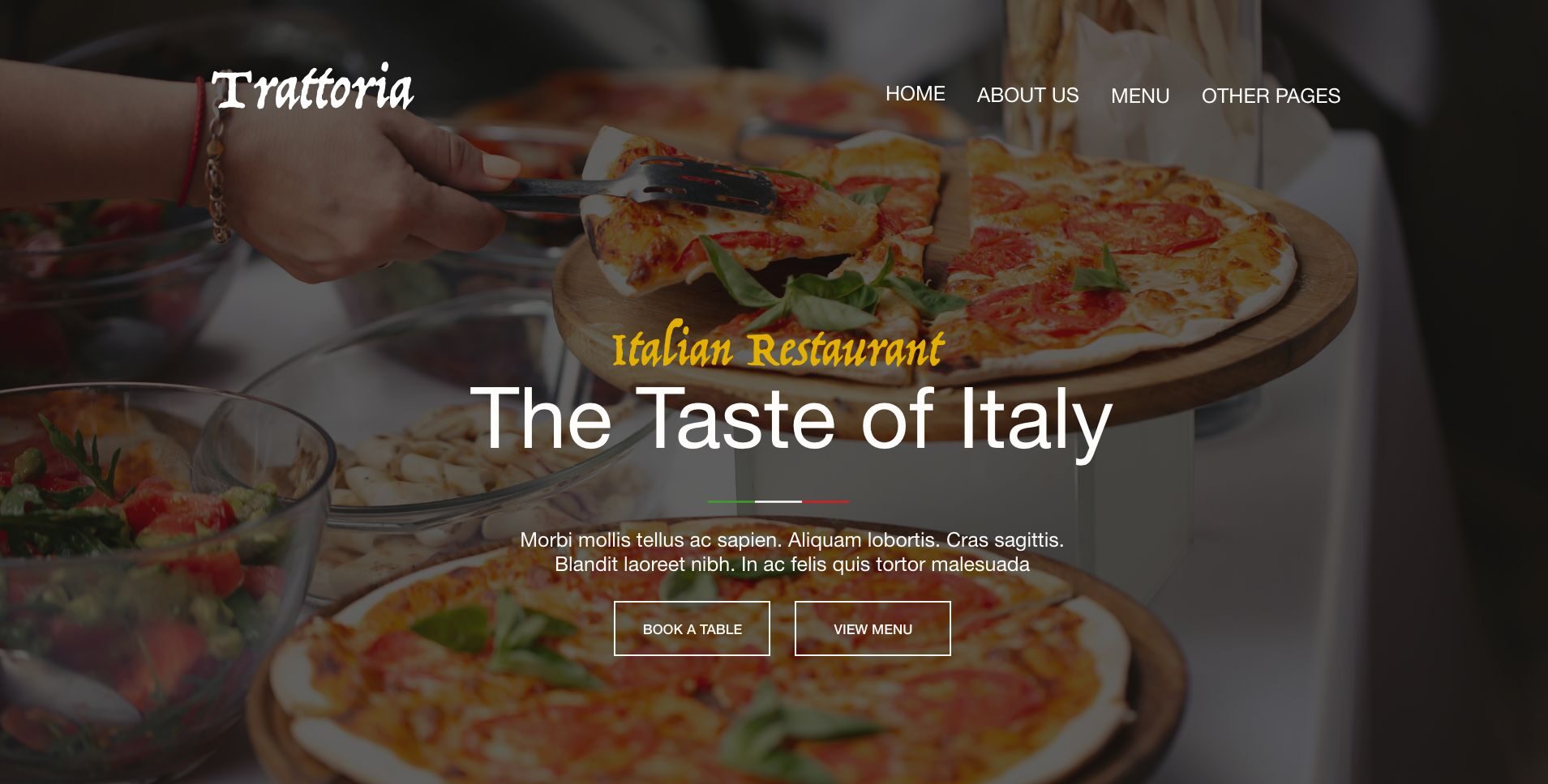 Italian Food Website Design