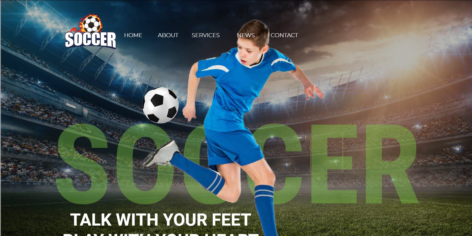 Soccer Club Website Design