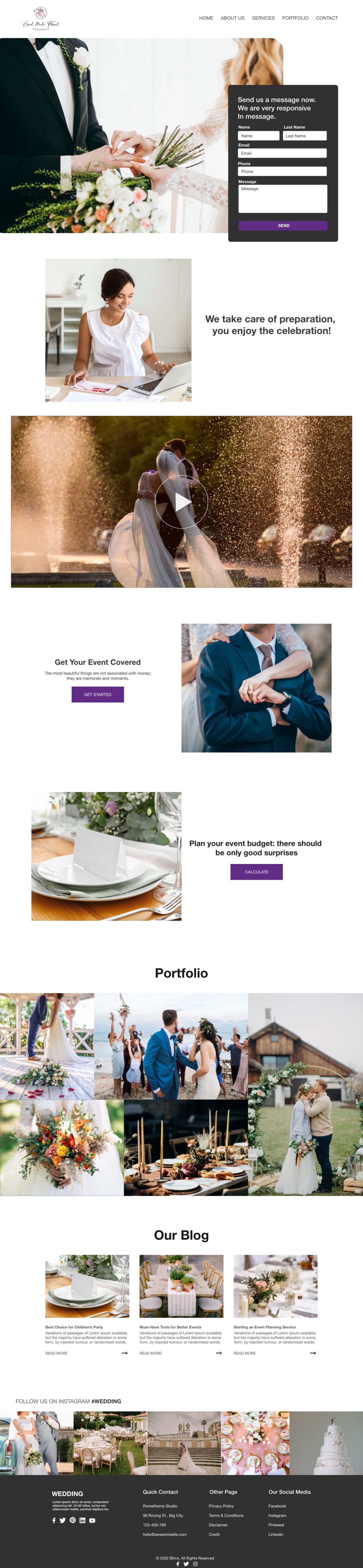 Wedding Day Website Design