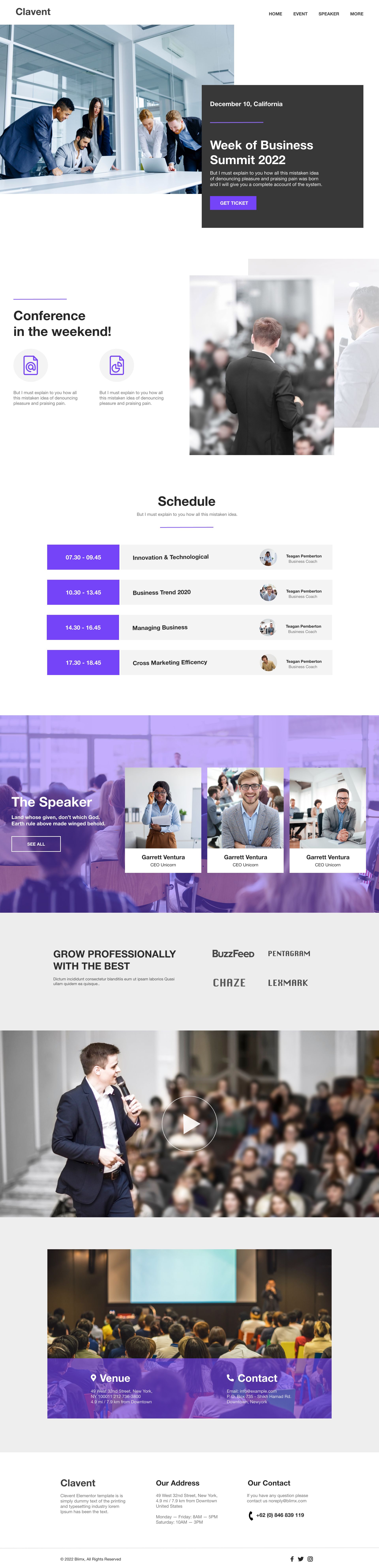 Business Speakers Website Design