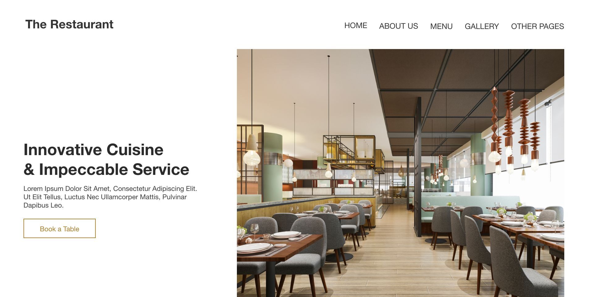 Elegant Restaurant Website Design