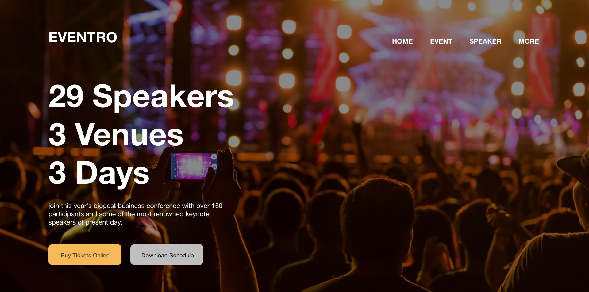 Events & Speakers Website Design