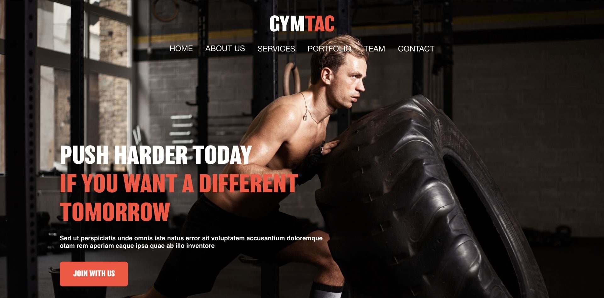 Gym Site Website Design