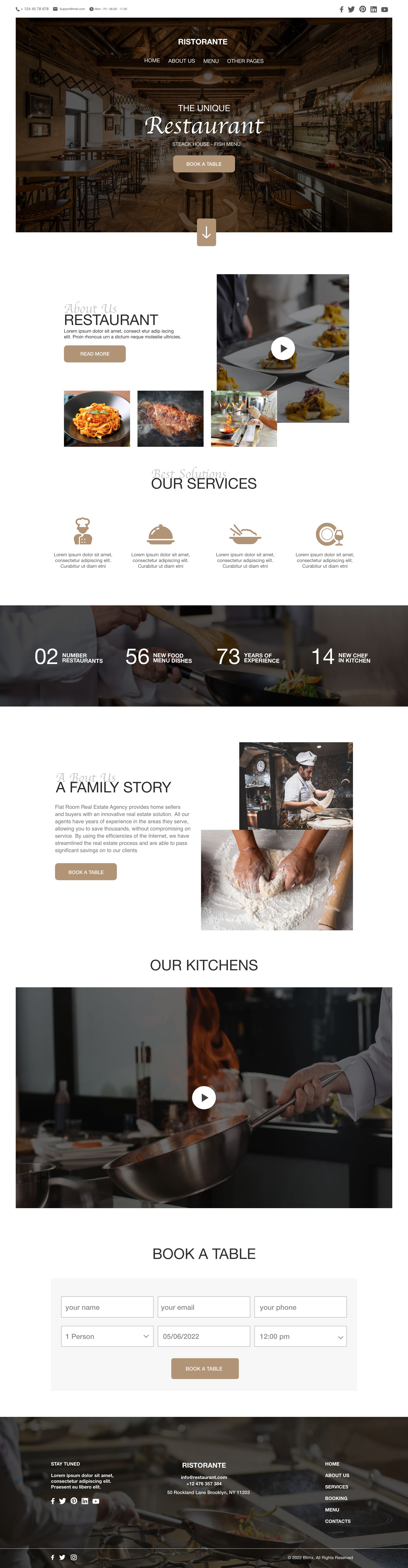 Italian Restaurant Website Design