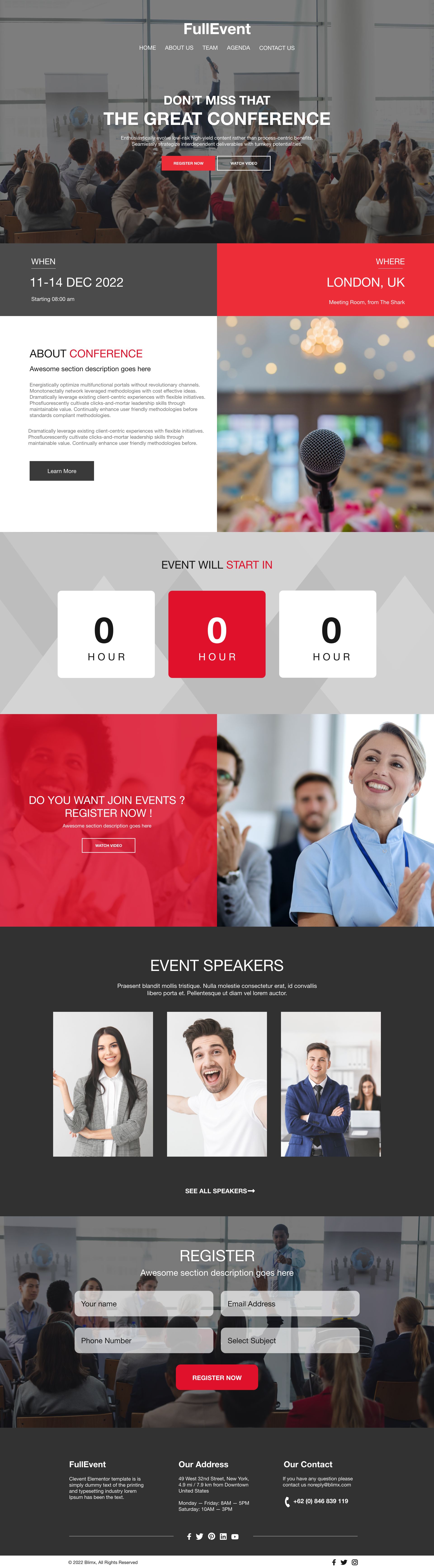 Multiple Event & Conference Website Design