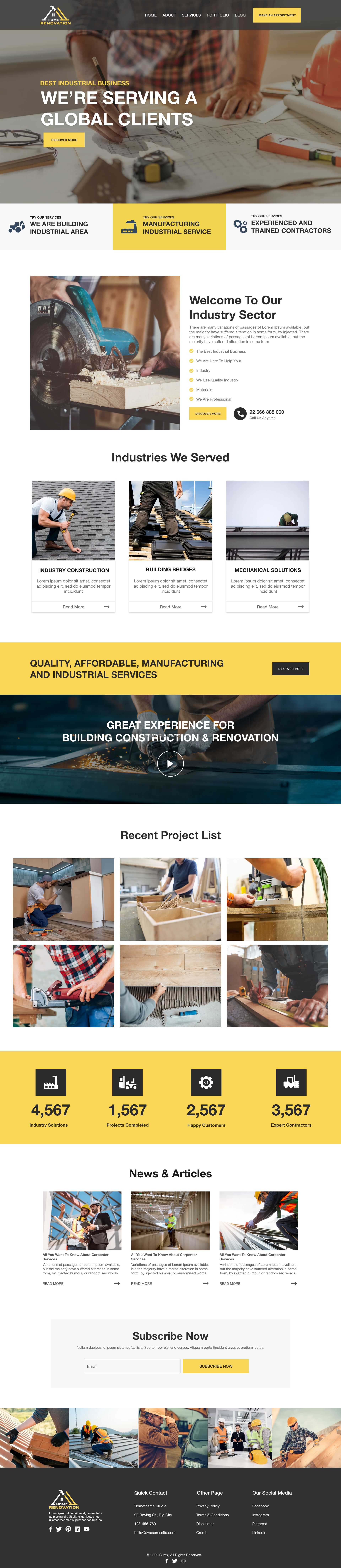 Building Construction Website Design
