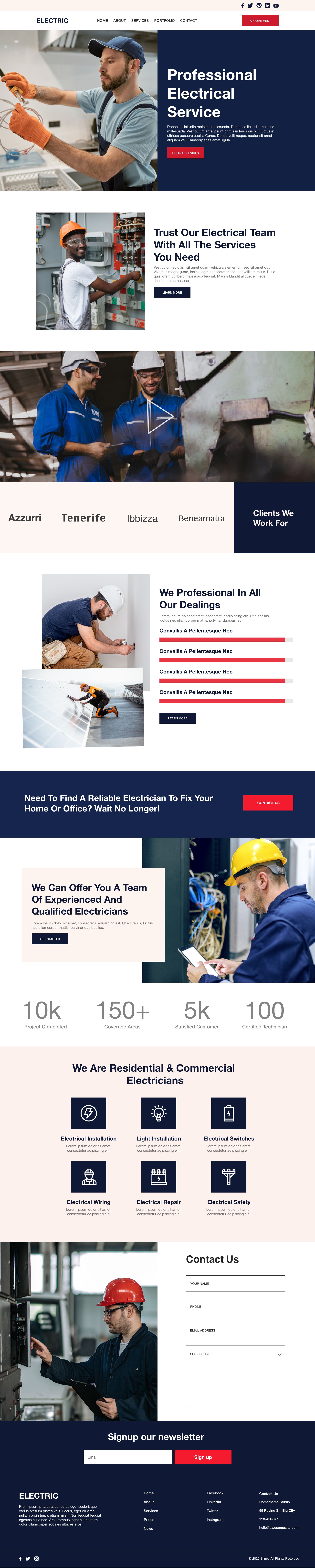 Electrical Services Website Design