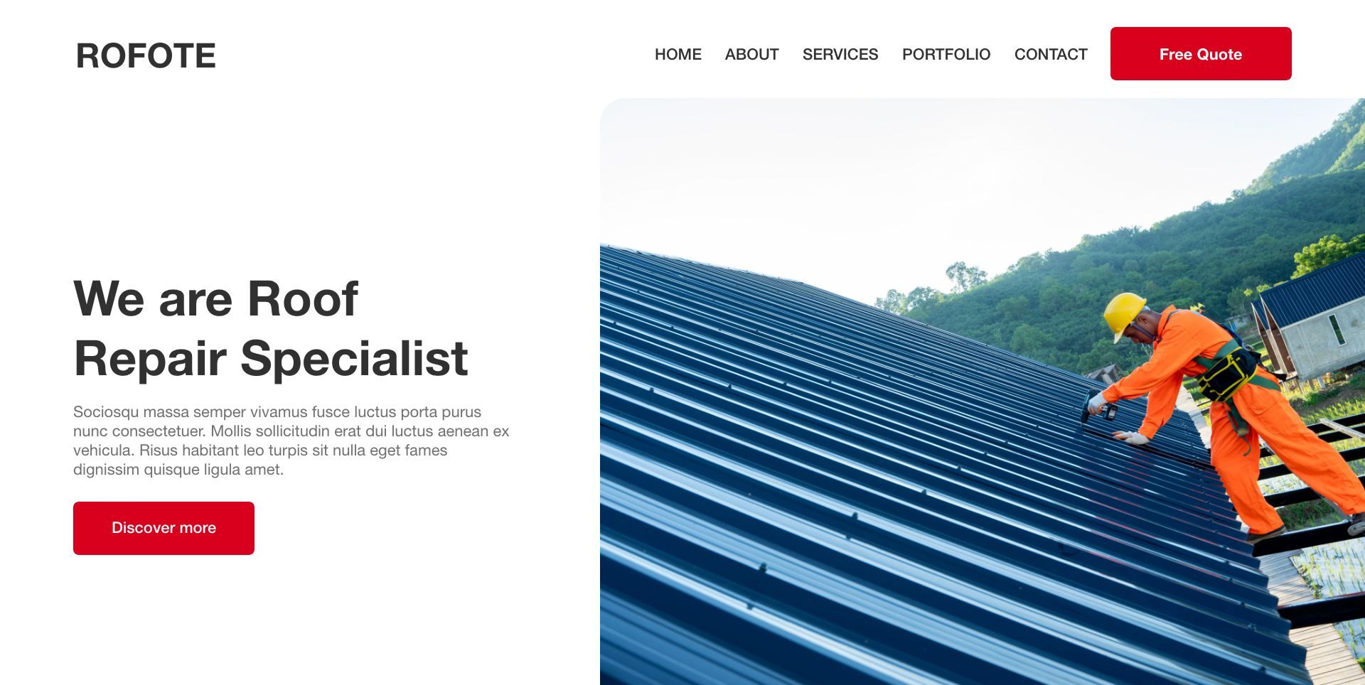 Roof Repair Website Design