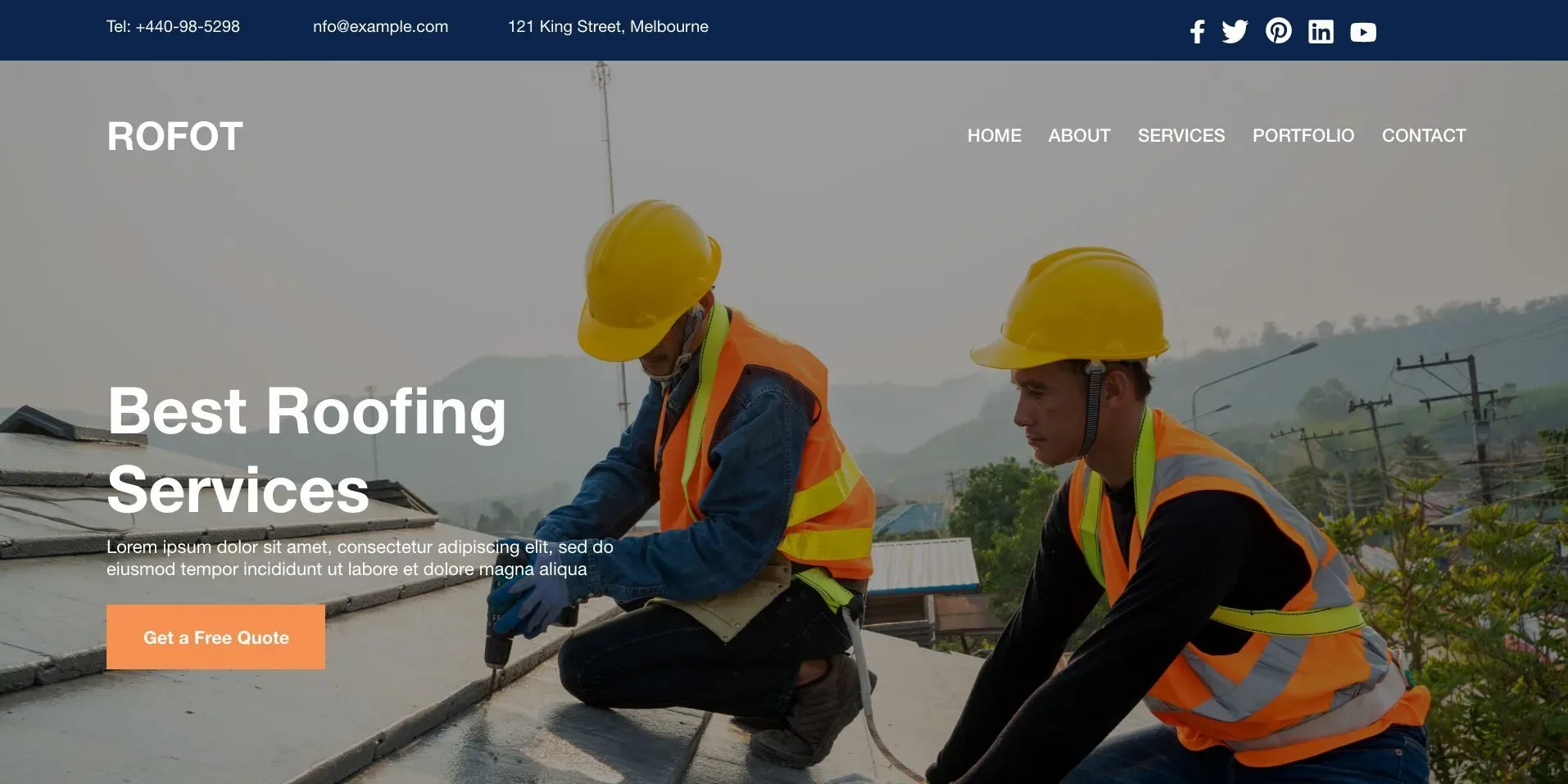 Roofing Services Website Design