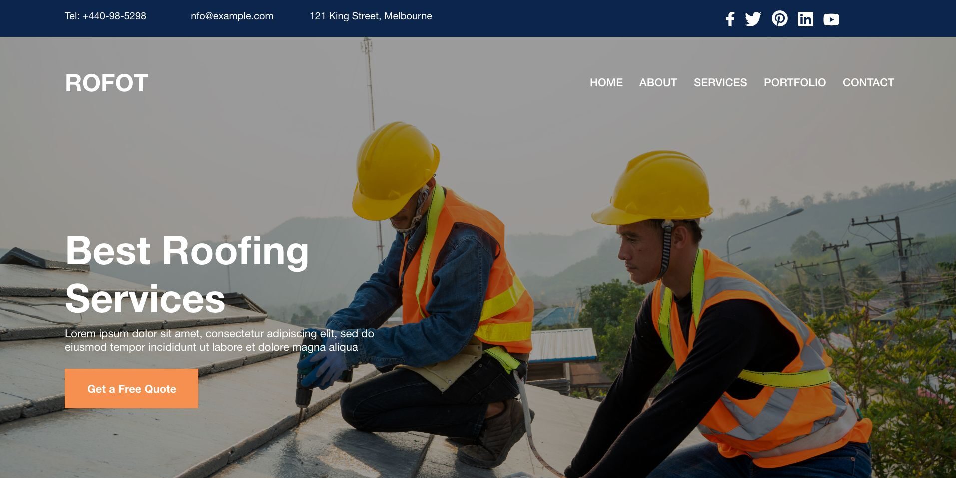 Roofing Services Website Design