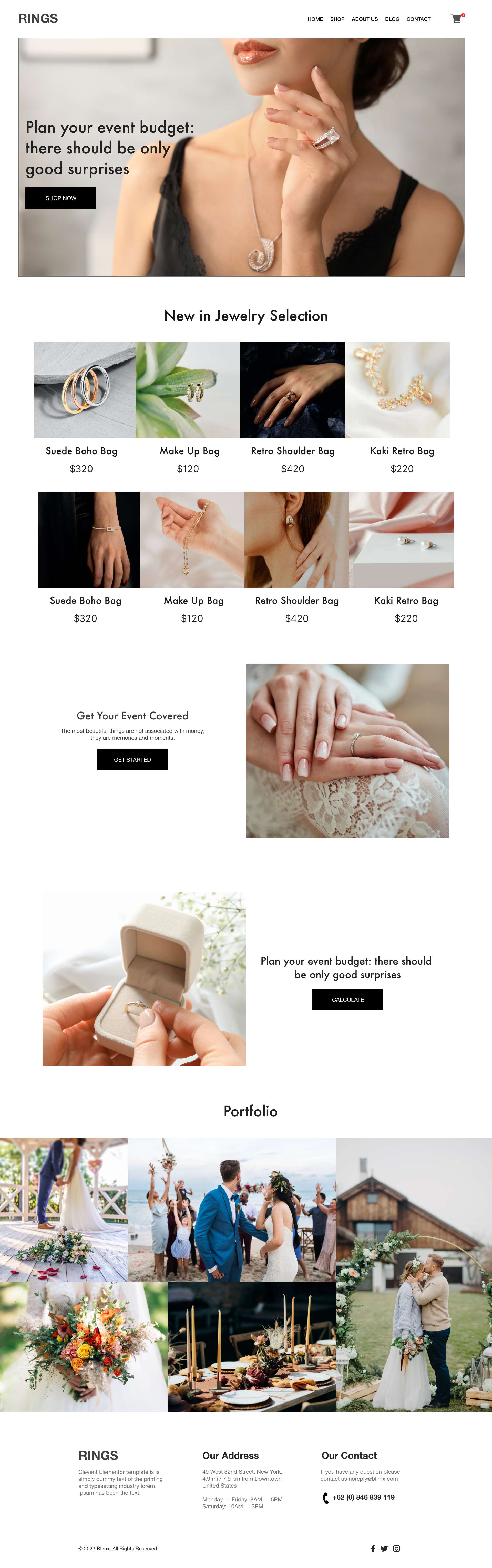 Jewelry Store Website Design