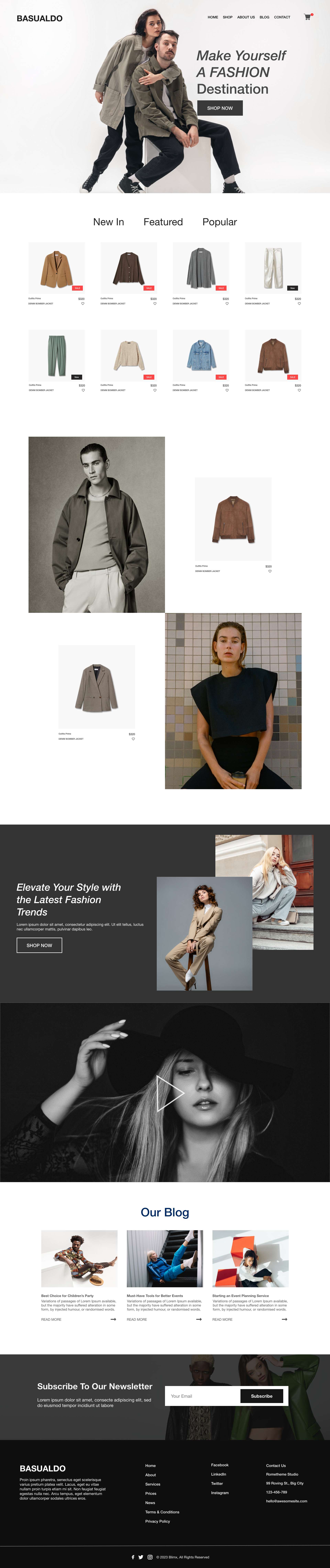 Men's & Women's Clothing Website Design
